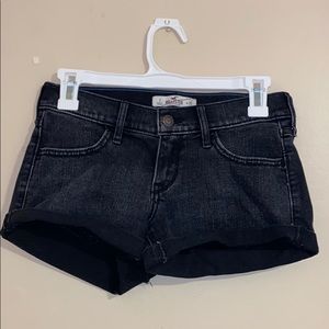 Hollister black jean shorts